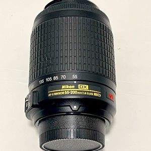 Black Lens -Nikon DX AF-S Nikkor 55-200mm 1:4-5.6G ED VR-